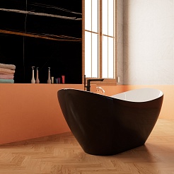 Frank Акриловая ванна 170х75 F6107 black/white – фотография-4